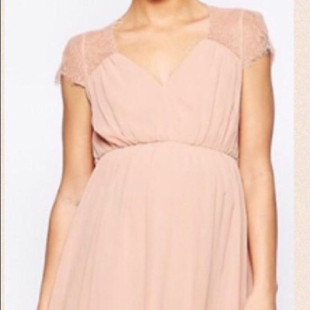 ASOS Maternity Tea length Dress -Blush